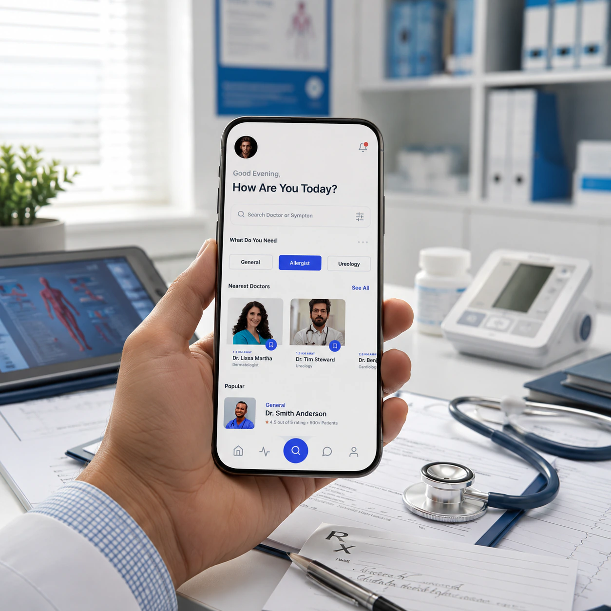Healthcare mobile app design