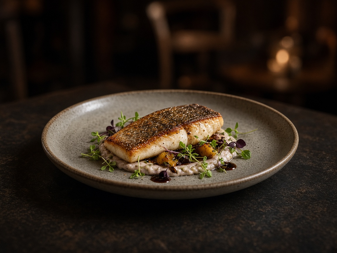 Plated fine dining dish