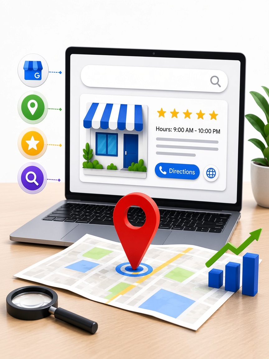 Local search listing for a restaurant